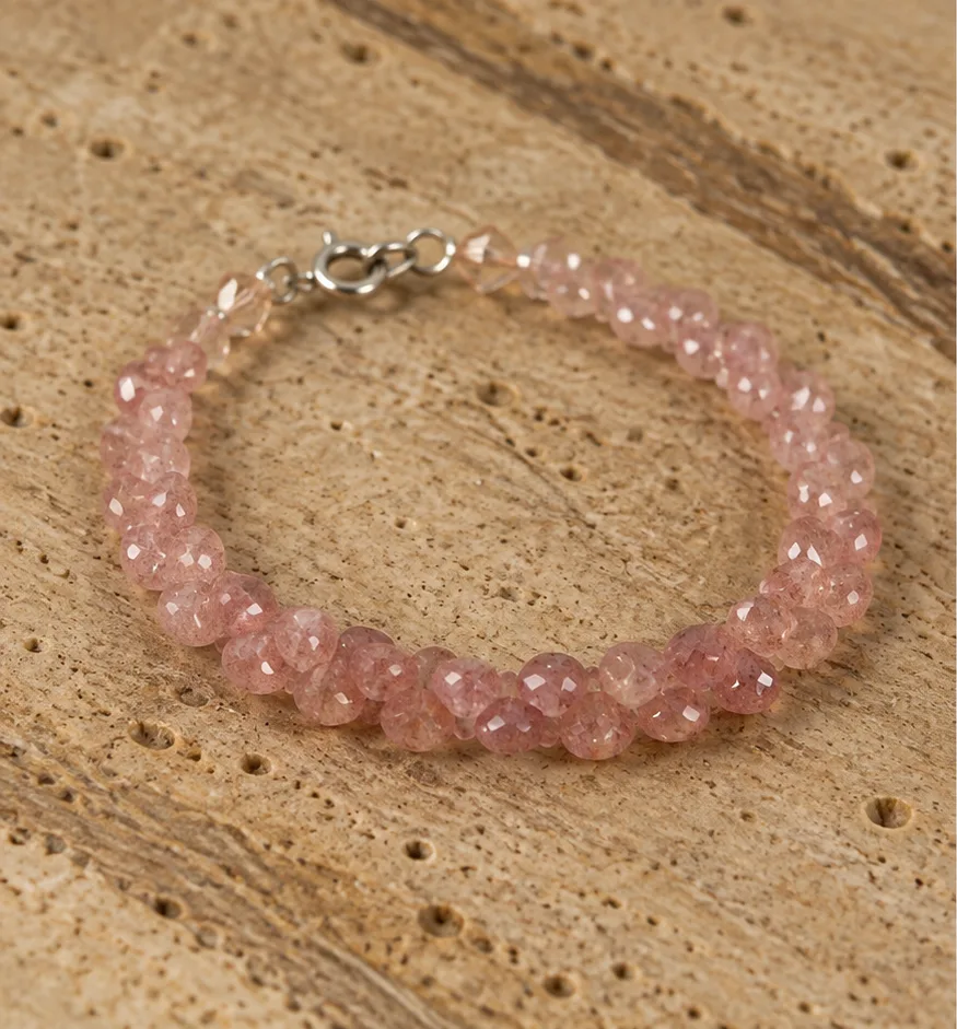 Bracciale Fragole — quarzo fragola · photo 1
